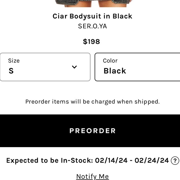 NWT SER.O.YA Ciar Bodysuit mesh paneled - small - Picture 2 of 8